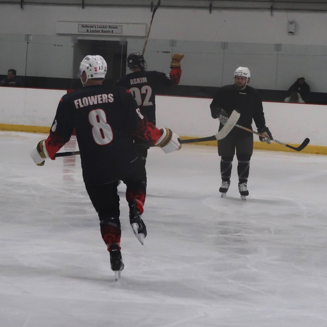 Justin Flowers with teammates